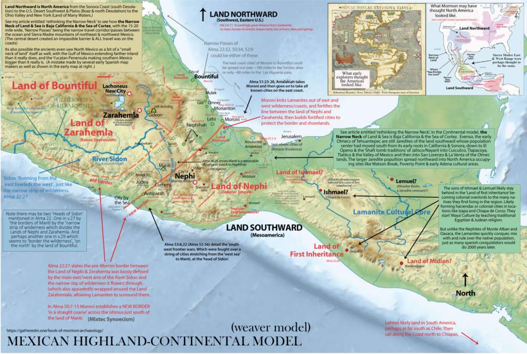 Book of Mormon Geography Continental Model